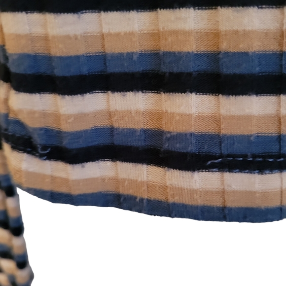 Madewell Ribbed Turtleneck Top in Stripe, Size Small - Picture 6 of 8